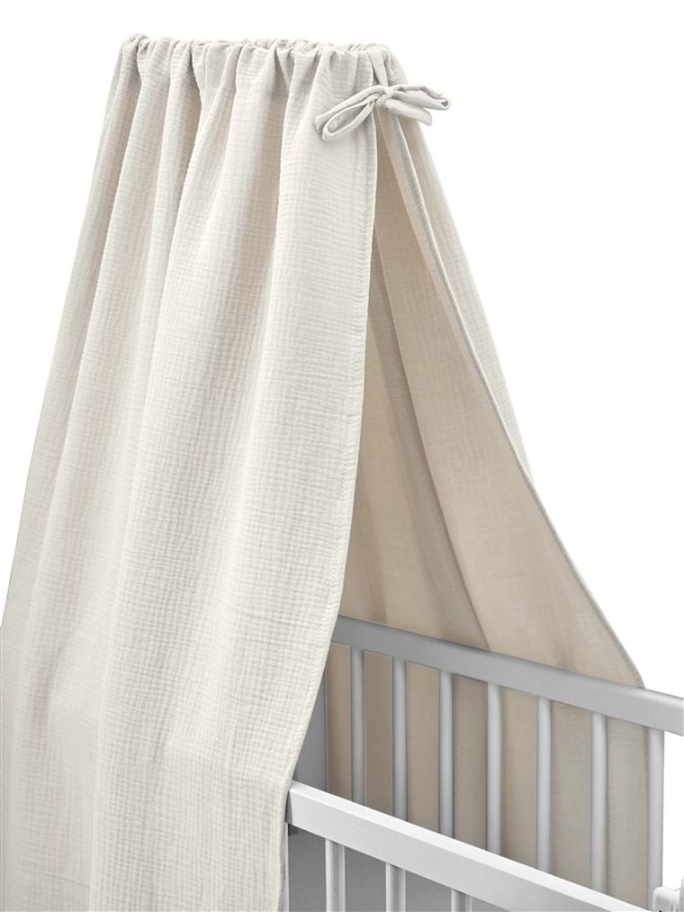 MimiNu, Muselina Premium, baldachin pentru patut, crema, 220-145 cm