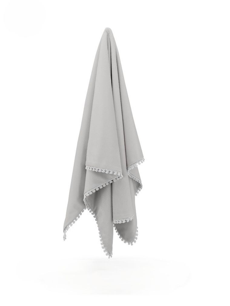 MimiNu, patura, velvet, gri, 75-100 cm