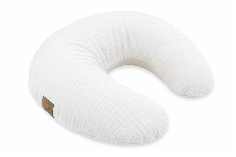 MimiNu, perna de alaptare cu fermoar, muselina, crema, 155 cm