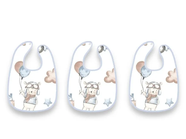 MimiNu, Piloti, baveta impermeabila, albastru, 3 buc.