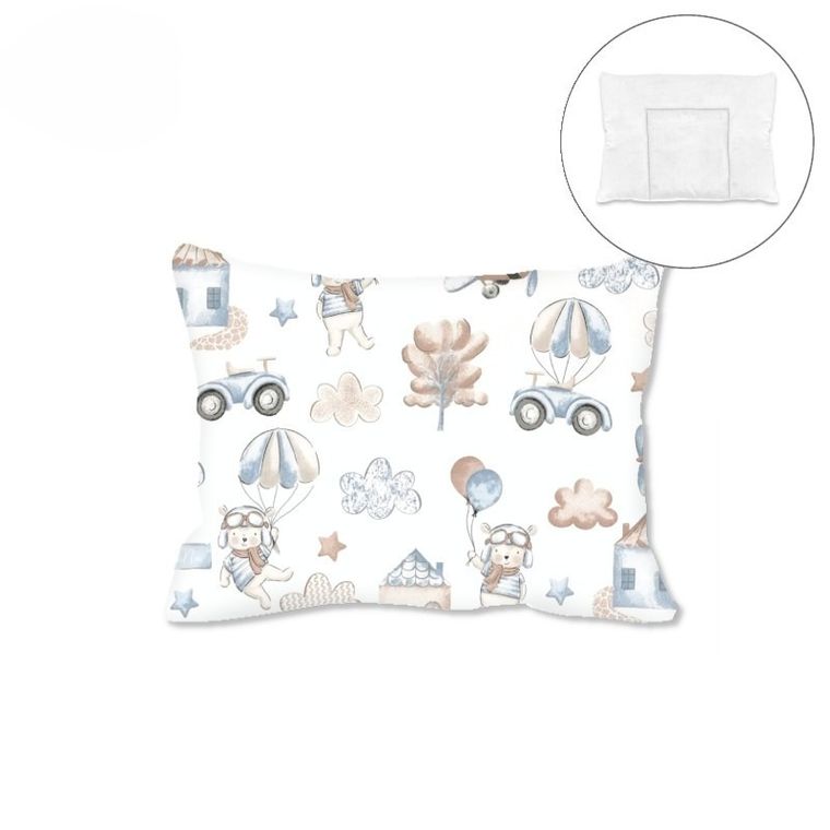 MimiNu, Piloti, perna cu fata de perna, albastru, 30-40 cm