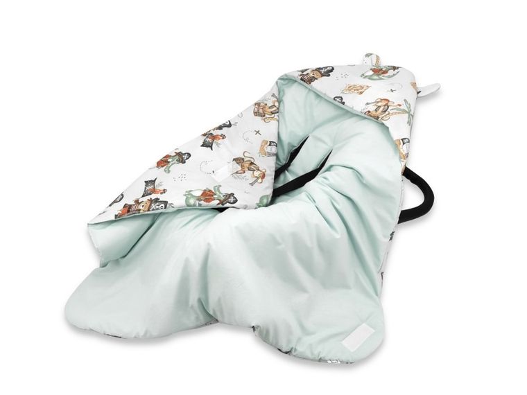 MimiNu, Pirati, sac de dormit, caldurosi, TOG 2.5, menta verde, natural, 90-90 cm