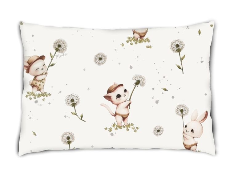 MimiNu, Pisici, fata de perna, din bumbac, 60-40 cm