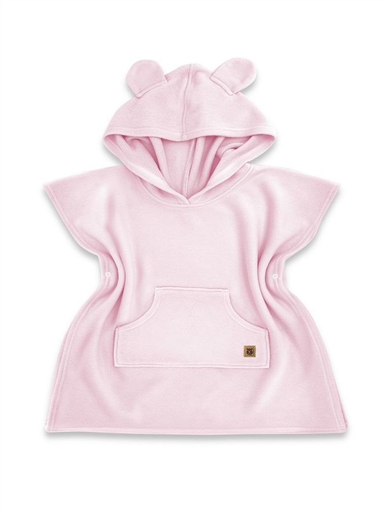 MimiNu, prosop tip poncho, bambus + termofrotte, roz, 4-7 ani, marime M