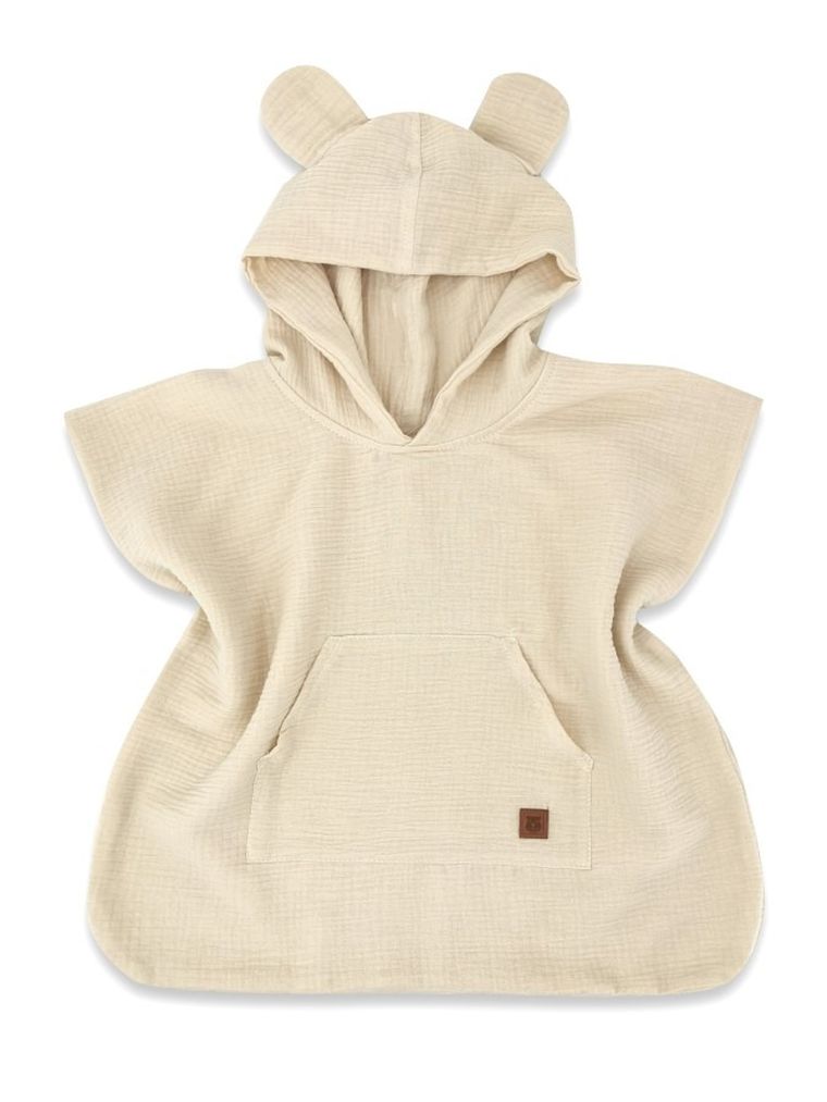MimiNu, prosop tip poncho, bej, 4-7 ani