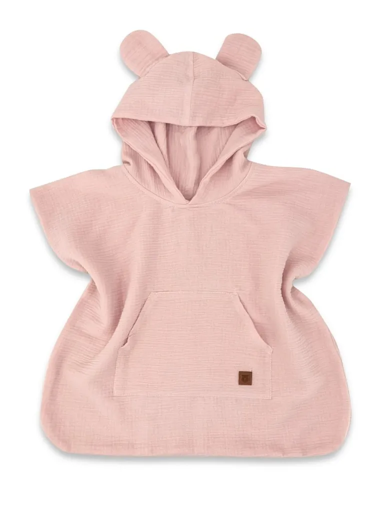 MimiNu, prosop tip poncho, marime 1-4, muselina, roz