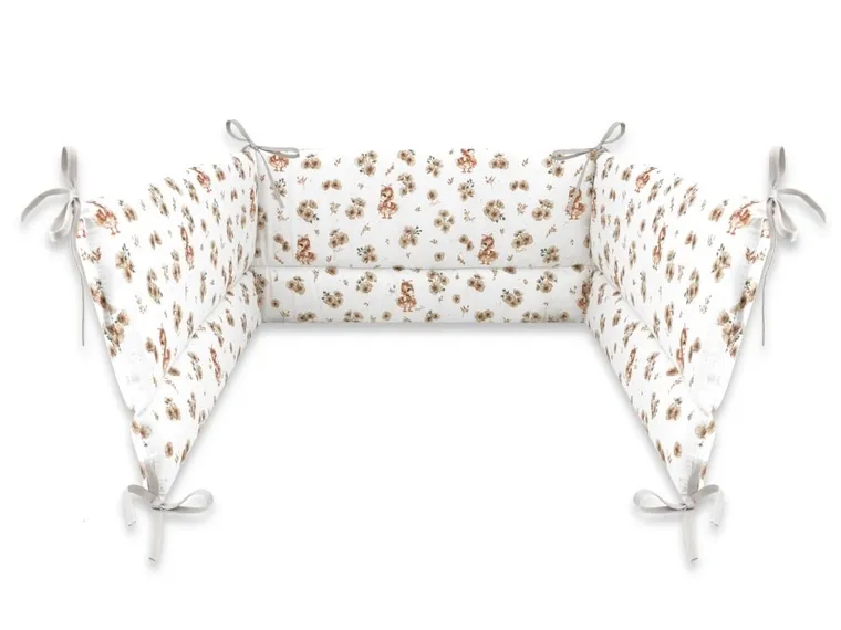 MimiNu, Ratuci, aparatori pentru patut din bumbac, 180-30 cm, bej