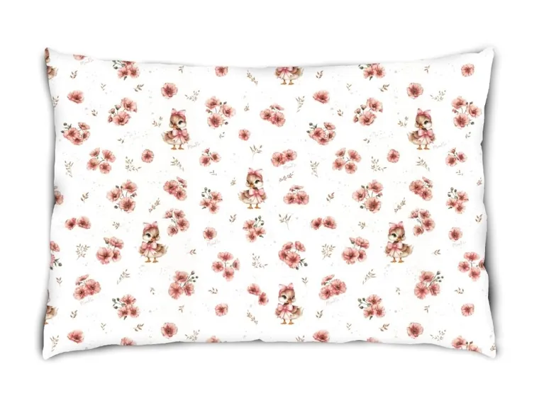 MimiNu, Ratuci, fata de perna, din bumbac, roz, 60-40 cm