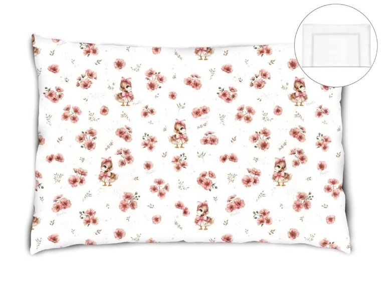 MimiNu, Ratuci, perna + fata de perna, roz, 40-60 cm