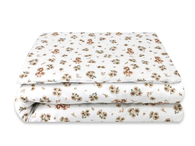 MimiNu, Ratuci, set lenjerie de pat single cu umplutura, bej, 135-100 cm