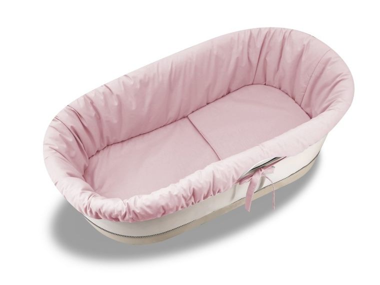 MimiNu, Royal, set: protectie universal pentru gondola, patut, cos de Moses + saltea 35-75 cm + perna 33-32 cm, roz
