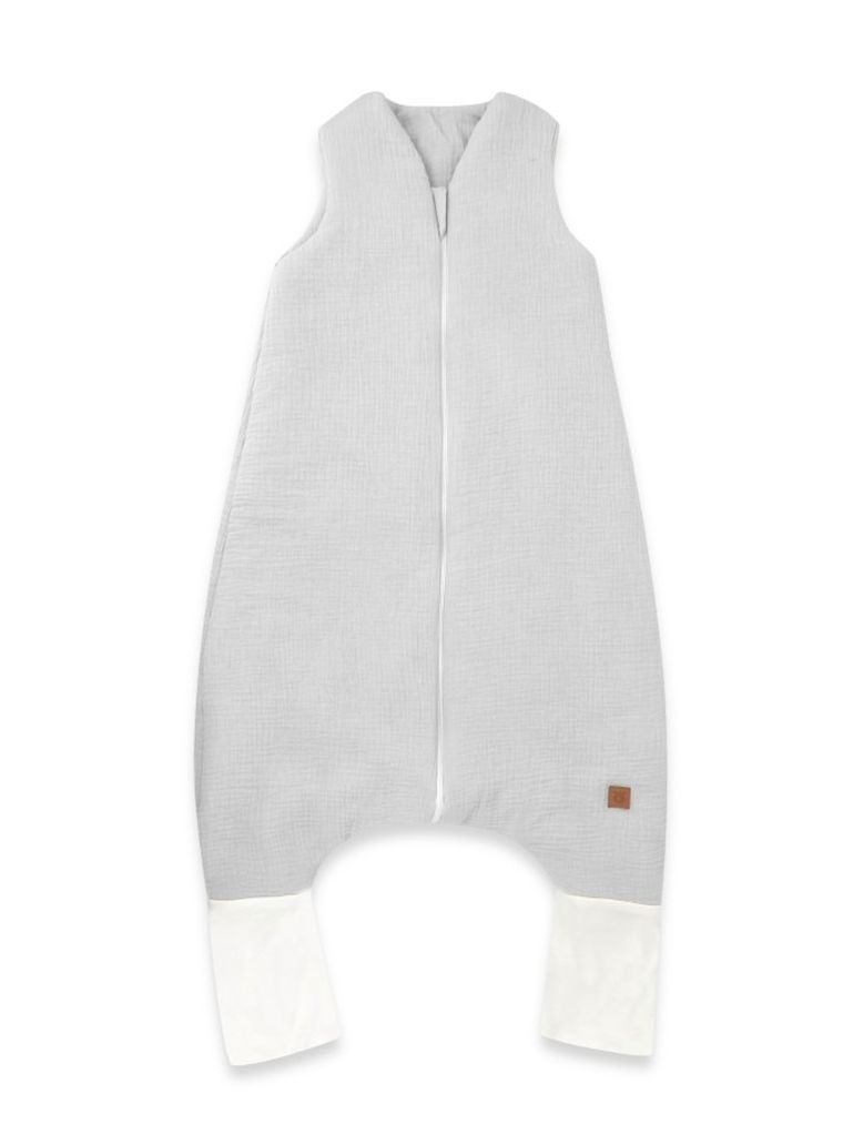 MimiNu, sac de dormit cu picioare, calduros, muselina, TOG 2.5, marime M, 2-6 ani, gri