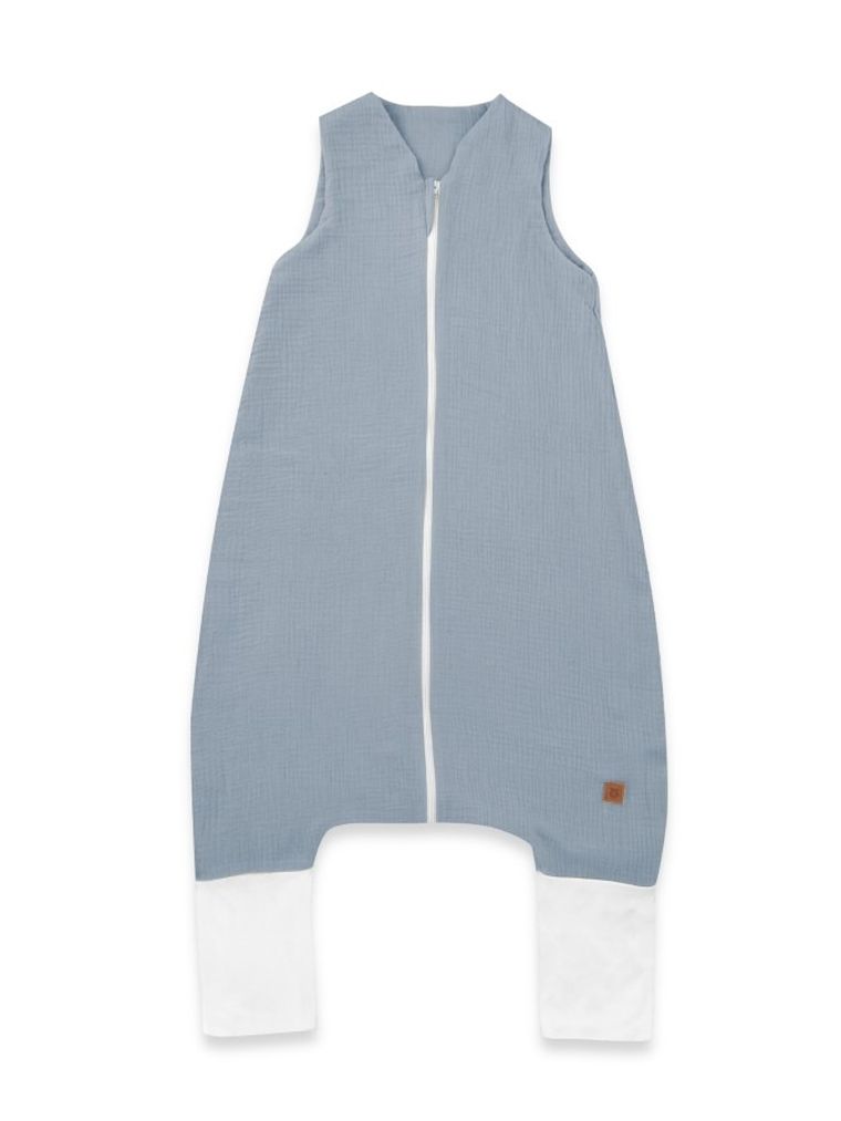 MimiNu, sac de dormit subtire de vara cu picioare, muselina, denim, TOG 0.5, marime M, 2-6 ani