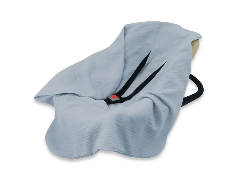 MimiNu, scutec din muselina, denim, 75-75 cm