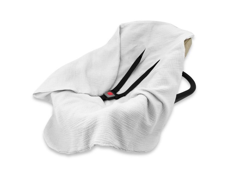 MimiNu, scutec din muselina, gri, 75-75 cm