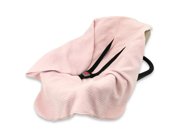 MimiNu, scutec din muselina, roz, 75-75 cm