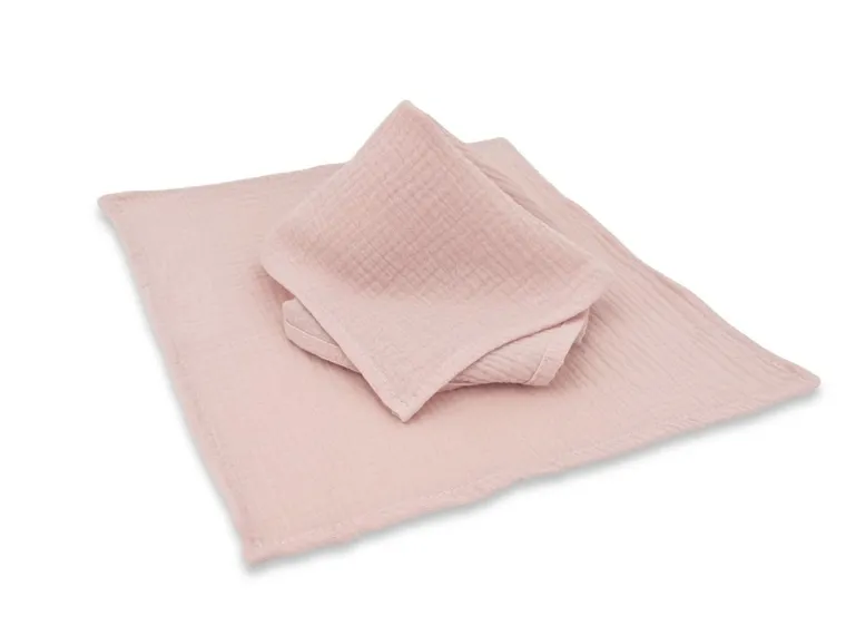 MimiNu, scutece din muselina, roz, 30-30 cm, 2 buc.