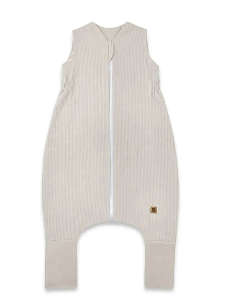 MimiNu, Soft, Flo, sac de dormit cu picioare, bej, TOG 0.5-1, marime S, 1-2.5 ani