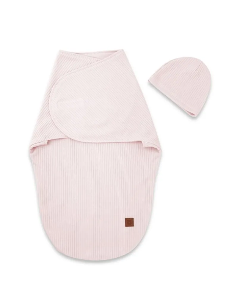 MimiNu, Soft, Leo, set: sac de dormit + caciula pentru bebelusi, TOG 0.5, marime 62, 0-3 luni, roz
