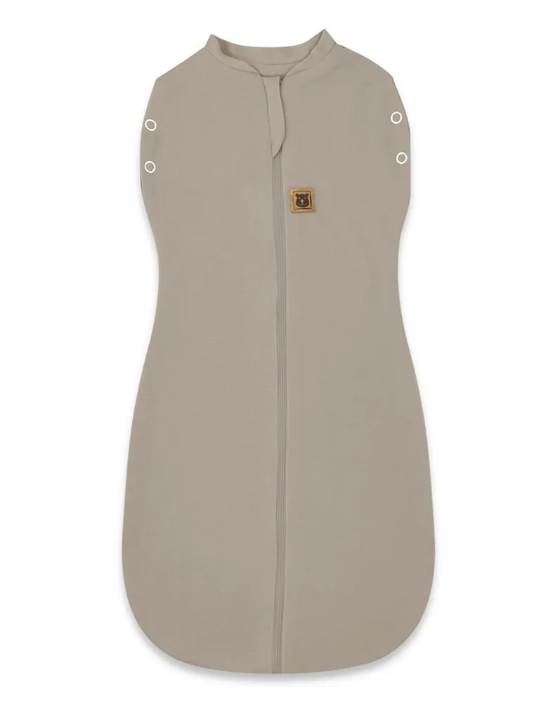 MimiNu, Soft, Teddy, set 2in1: sac de dormit subtire de vara + caciula, mocha, TOG 0.5-1.0, 0-3 luni