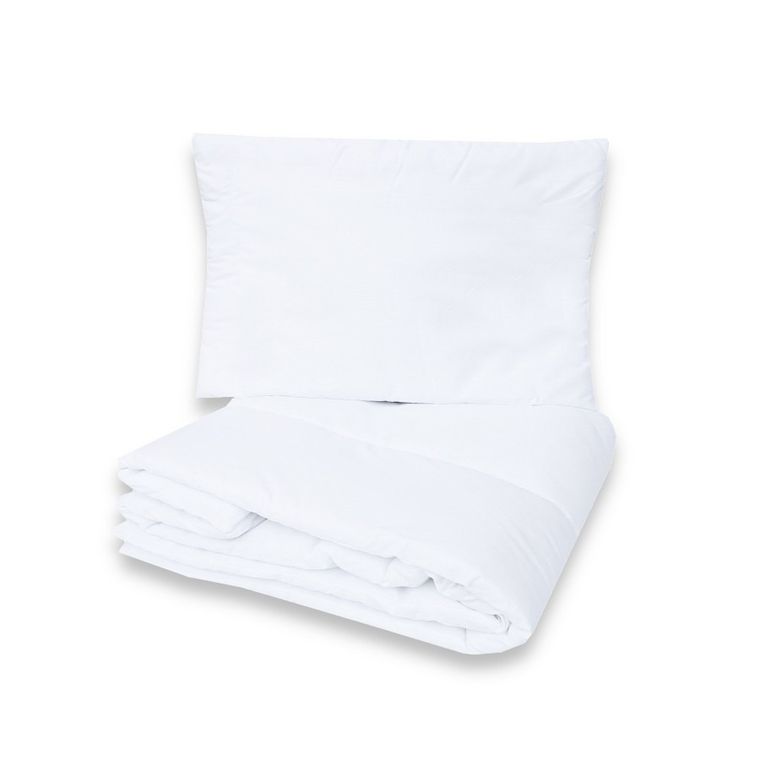 MimiNu, Standard, set de lenjerie de pat din 2 piese, alb, 135-100 cm