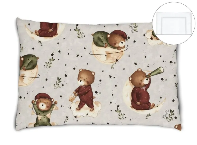 MimiNu, Ursulet pe luna, perna cu fata de perna, 40-60 cm