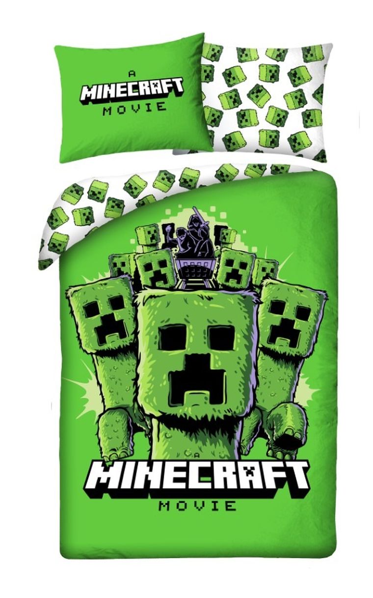 Minecraft, set lenjerie de pat single, 140-200 cm