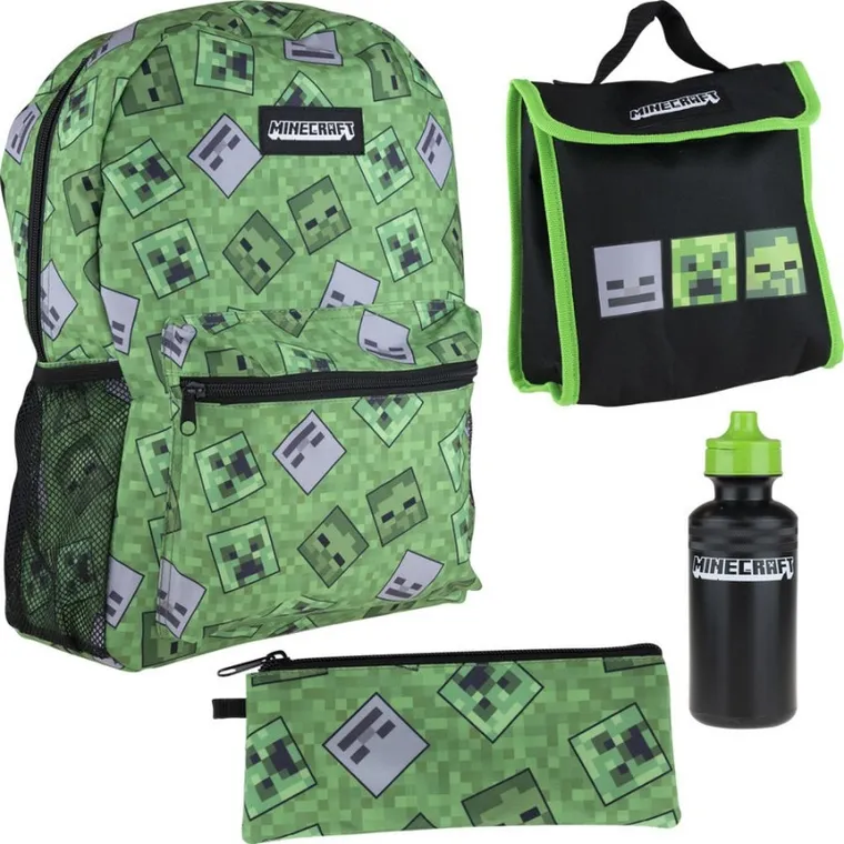 Minecraft, set pentru scoala cu rucsac si rechizite scolare