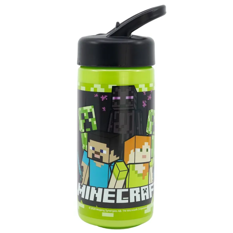 Minecraft, sticla de apa cu pai Playground, 420 ml
