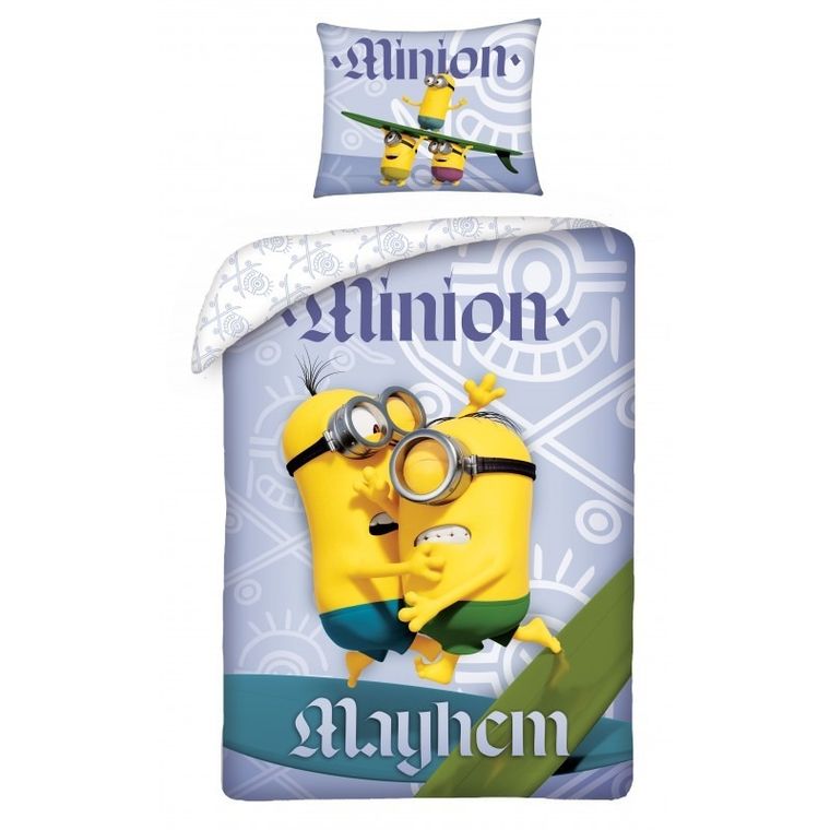 Minions, set lenjerie de pat single, 140-200 cm