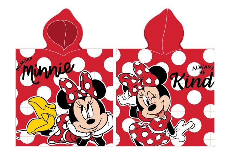 Minnie Mouse, prosop tip poncho, cu gluga, 55-110 cm