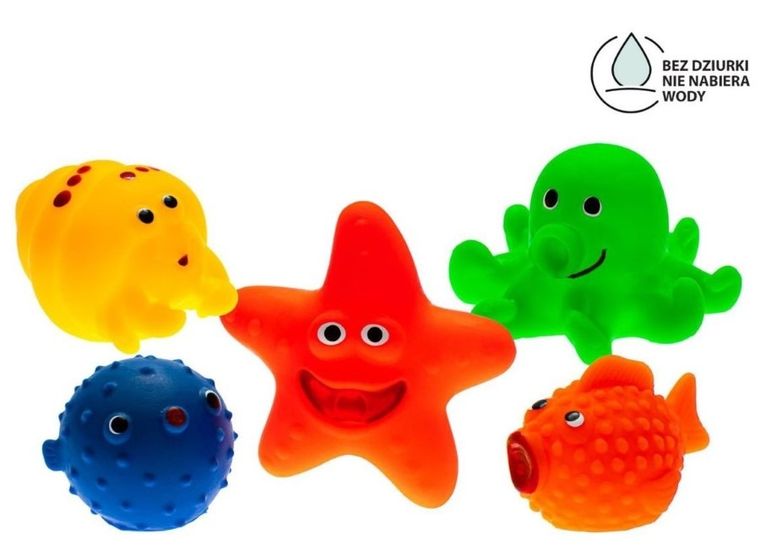 Mom's Care, animale marine, jucarie de baie, 5 buc.