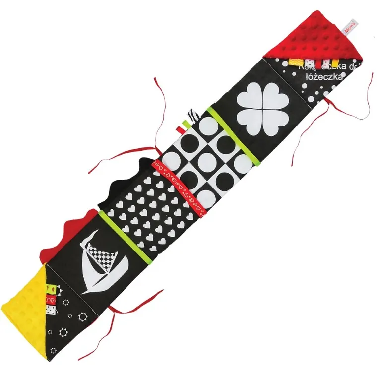 Mom's Care, carte pentru patut, aparatoare pentru patut, jucarie senzoriala contrastanta