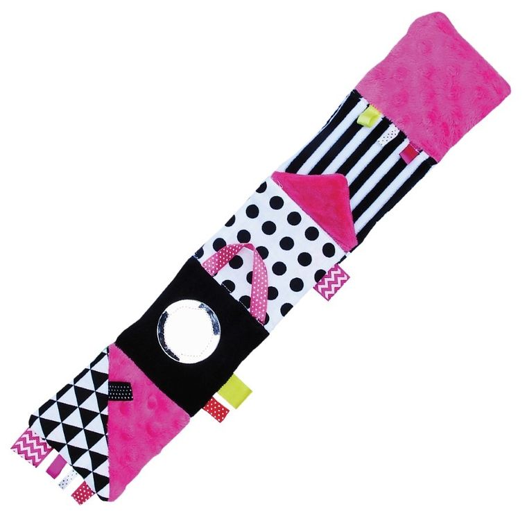 Mom's Care, carticica, jucarie senzoriala contrastanta, roz