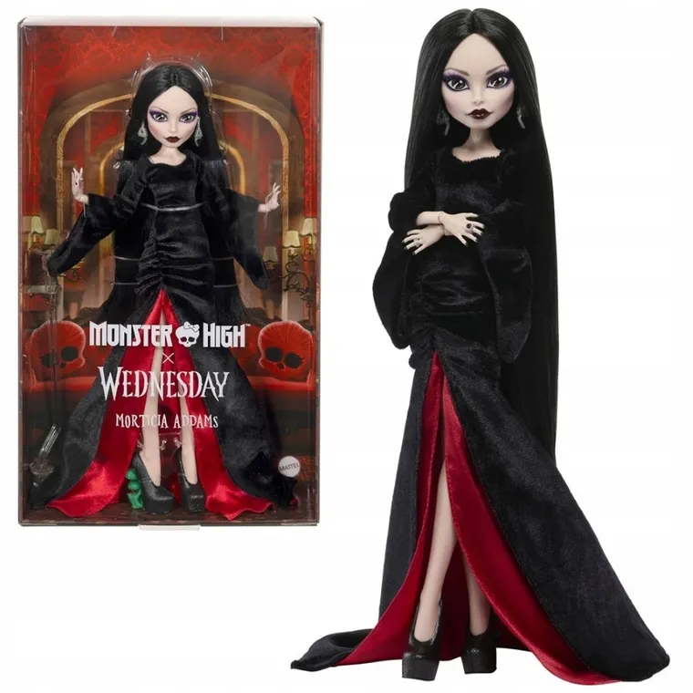 Monster High x Wednesday, Morticia, papusa de colectie