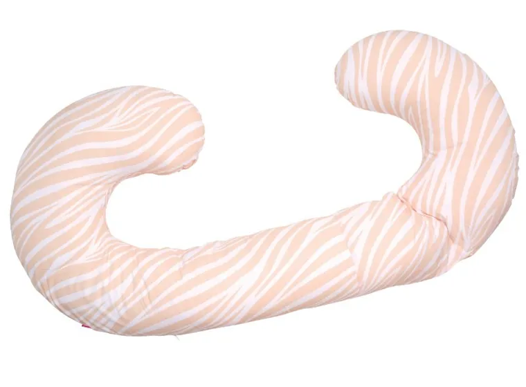 Motherhood, Perna multifunctionala Sleepy-C - fata de perna, Salmon Zebra