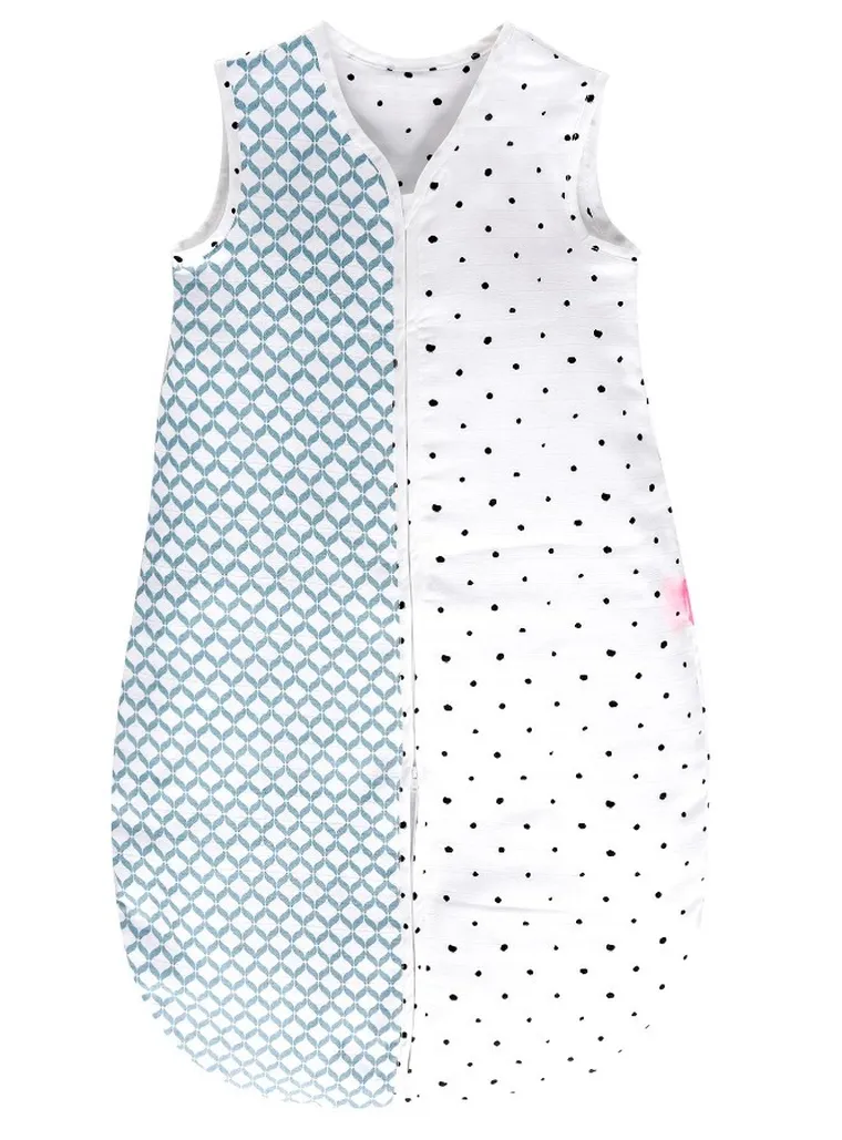 Motherhood, Sac de dormit din muselina 6-18 luni, Blue Classics