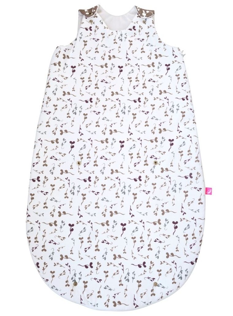 Motherhood, Zip-A-Round, sac de dormit de vara din bumbac, 2in1, TOG 1, frunze violete, 3-18 luni