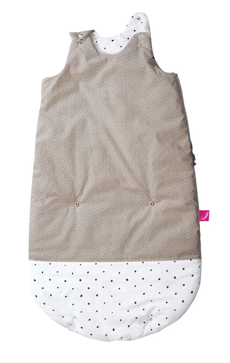 Motherhood, Zip-A-Round Sac de dormit din bumbac 2in1 (3-18 luni), Pink Squares