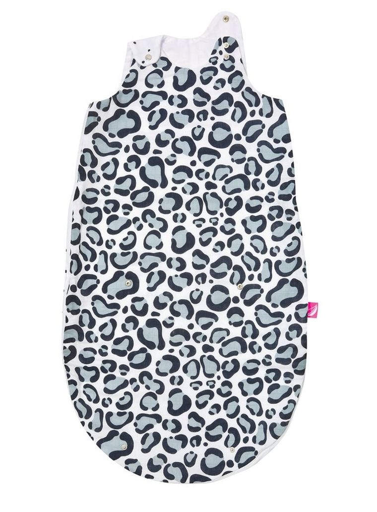 Motherhood, Zip-A-Round Sac de dormit din muselina 2in1 (3-18 luni), Blue Leopardus