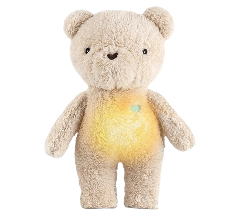 MyHummy (Szumisie), ursulet de plus, mascota bazaitoare cu mecanism 5in1: zgomot, senzor de somn, melodii, batai de inima, lampa, lampa, bej