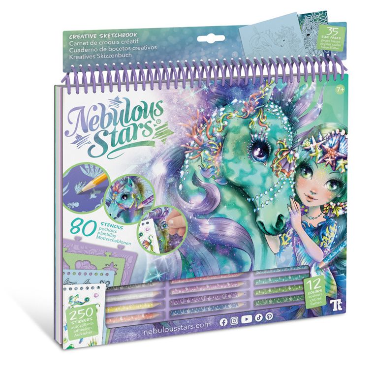 Nebulous Stars, Calutii Ariaz si Joyiaz, caiet de schite cu creioane colorate si stickere