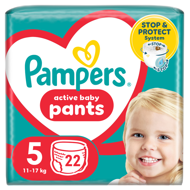 Pampers Pants, scutece-chilotel marimea 5, 12-17 kg, 22 buc.