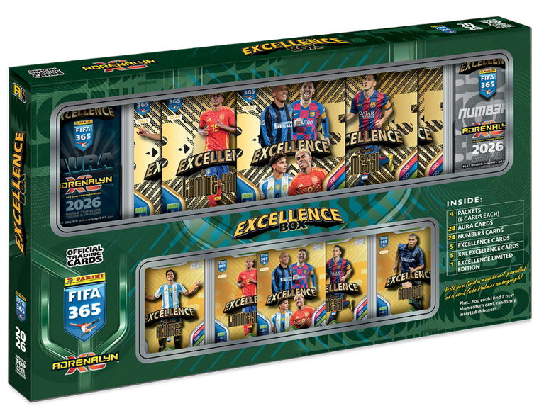 Panini, FIFA 365, Adrenalyn XL 2026, Excellence Box, carti de colectie