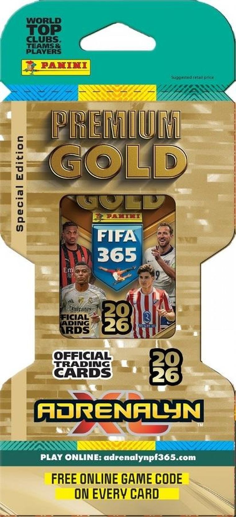 Panini, FIFA 365, Adrenalyn XL 2026, Premium Gold, booster cu carti de colectie, 1 buc.