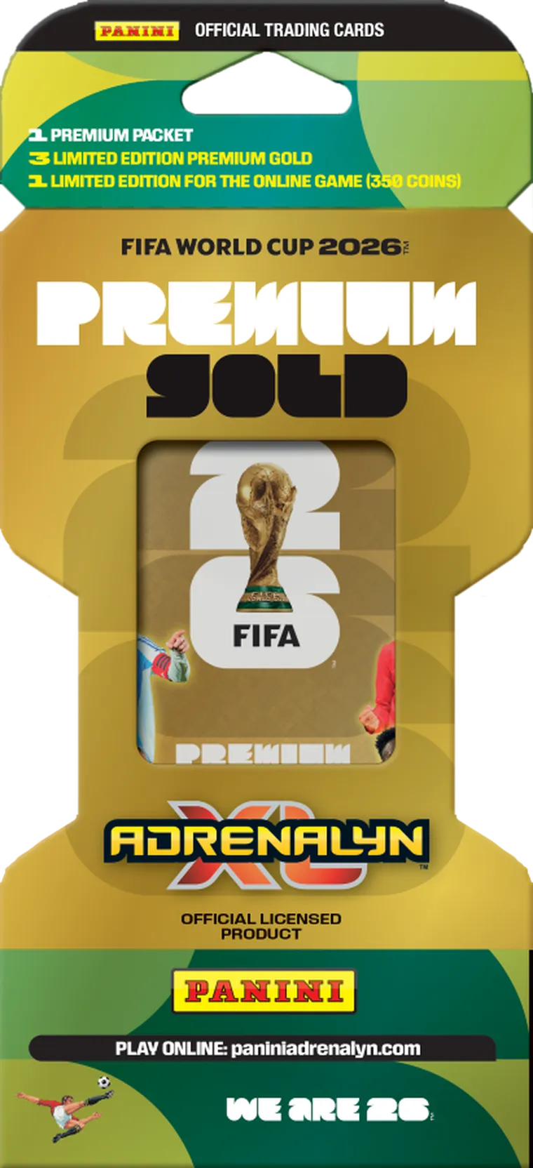 Panini, FIFA World Cup, Adrenalyn XL 2026, blister Gold, booster cu carti de colectie