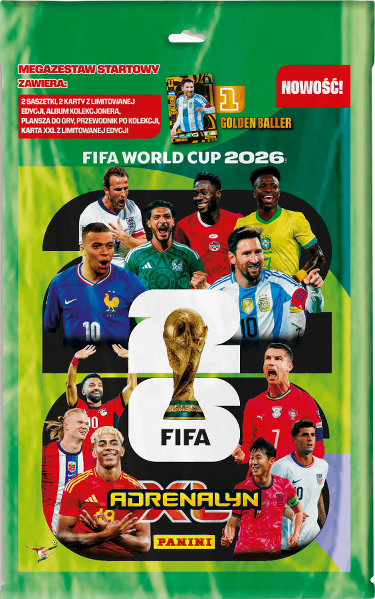 Panini, FIFA World Cup, Adrenalyn XL 2026, Mega starter set cu album de colectie