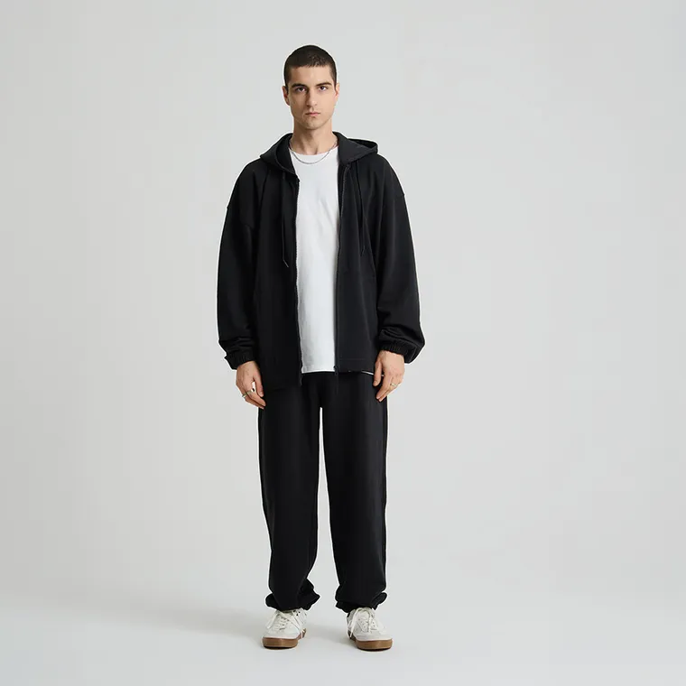 Pantaloni de trening regular negri NOWEAR