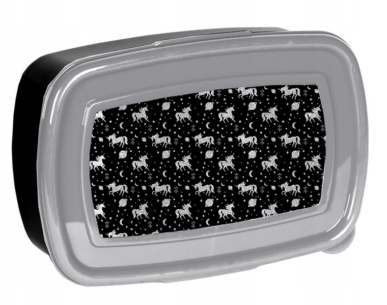 Paso, cutie pentru pranz, unicorn, negru