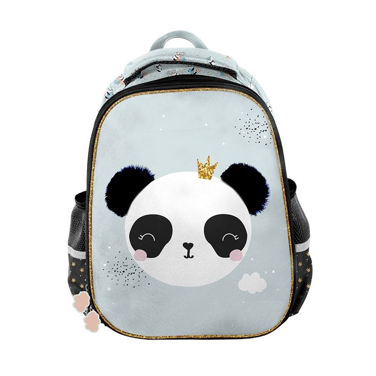 Paso, ghiozdan, panda premium, albastru-negru